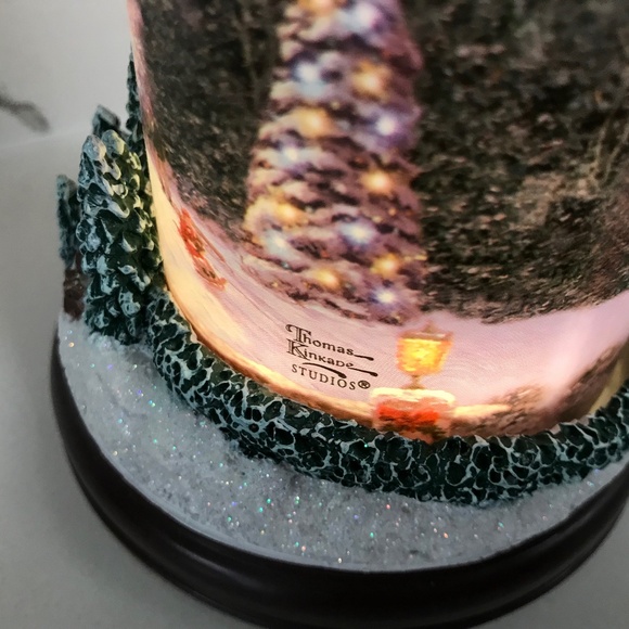 Bradford Exchange Thomas Kinkade Flameless Snowflake Projector Lights ‘Joy’ - Picture 5 of 9